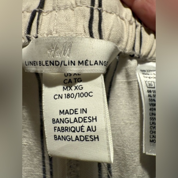 NWT H&M linen blend pants size XL - Picture 7 of 8